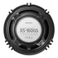 Sony Mobile XS-160GS 6.5" 2-Way Coaxial Speaker, 25W, Silk Soft-Dome Tweeter