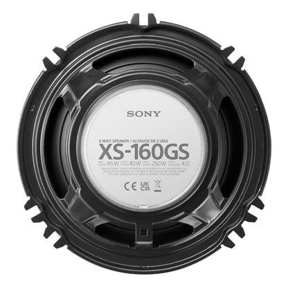 Sony XS-160GS 6.5" 2-Way Coaxial Car Speakers – Silk Dome Tweeters, 250W Peak, 45W RMS GS-Series Upgrade