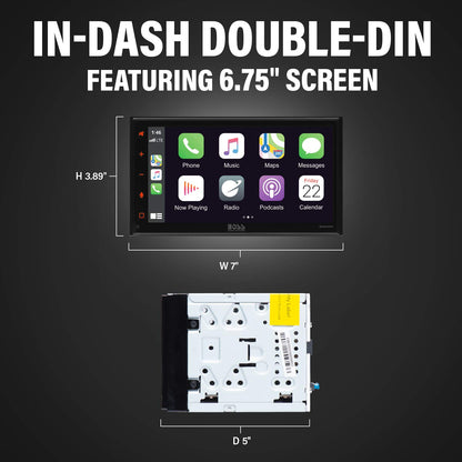 BOSS Audio BV850ACP Double-DIN CarPlay/Android Auto Receiver + Backup Camera