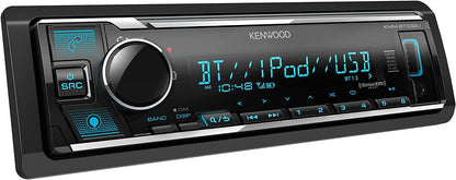 Kenwood KMM-BT332U AM FM USB Bluetooth Car Stereo + SXV300V1 SiriusXM Satellite Tuner