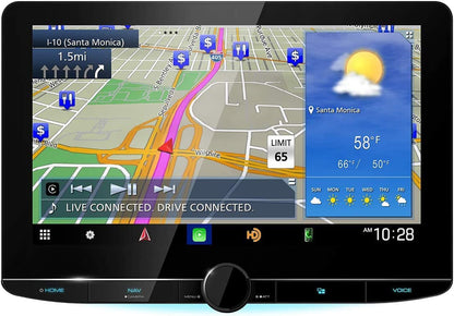 Kenwood eXcelon DNR1007XR 10.1" Wireless Apple CarPlay Android Auto Car Stereo + CMOS-230 Backup Camera