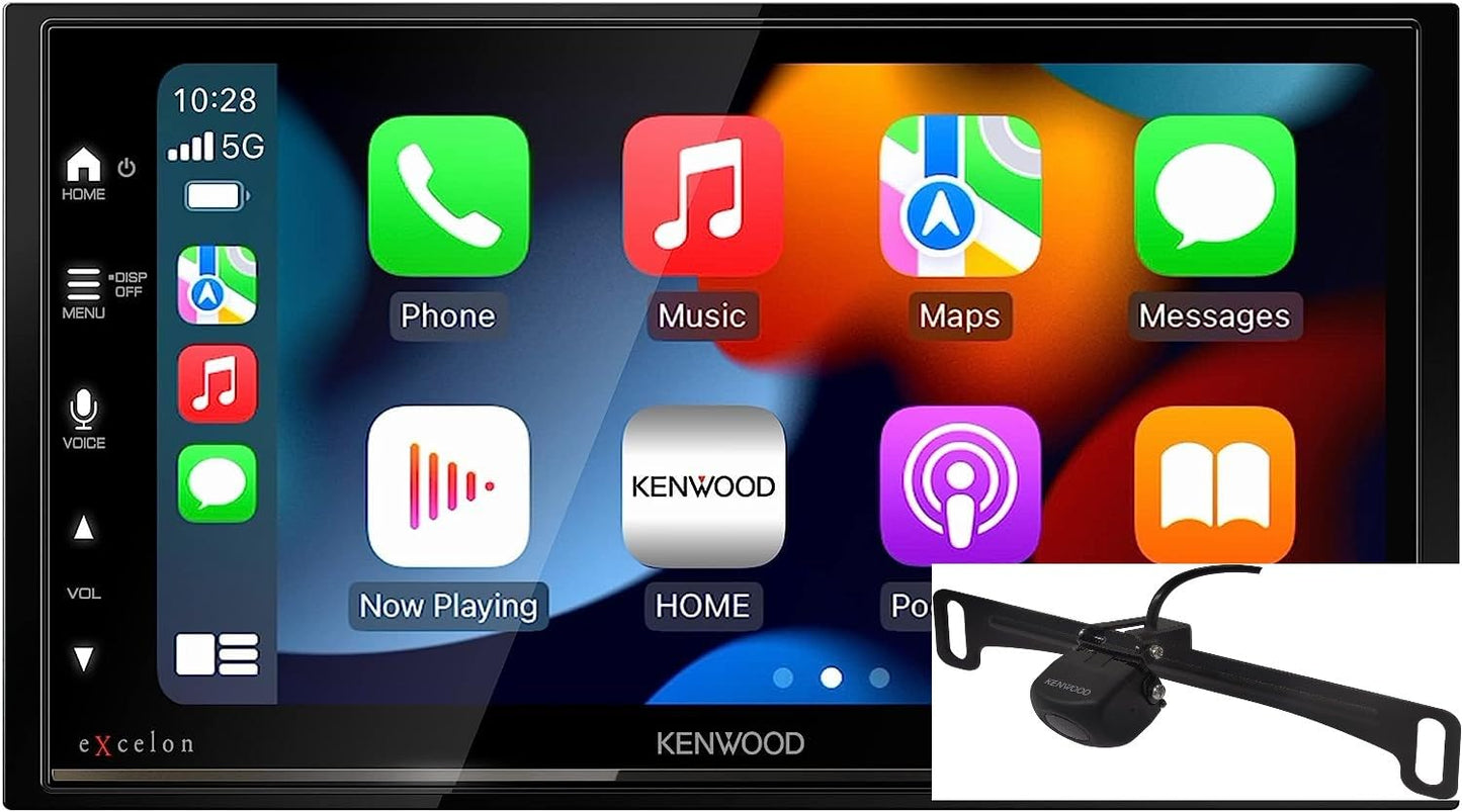 Kenwood DMX709S 6.95" Touchscreen Car Stereo- Apple CarPlay, Android Auto + CMOS-230LP Backup Camera