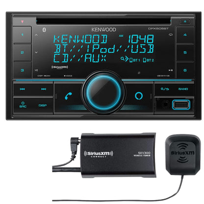 Kenwood DPX505BT AM FM USB CD Bluetooth Car Stereo + SXV300V1 SiriusXM Satellite Tuner