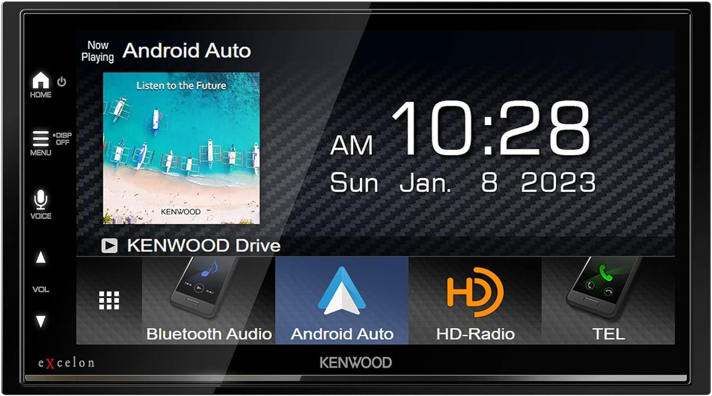 Kenwood DMX709S 6.95" Touchscreen Car Stereo- Apple CarPlay, Android Auto + CMOS-230LP Backup Camera