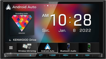 Kenwood eXcelon DMX9708S 6.95" AM FM HD Bluetooth Car Stereo Wireless CarPlay Android Auto + CMOS-230LP  Camera