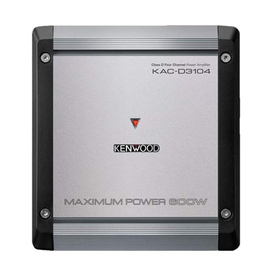 Kenwood KAC-D3104 4-Channel Class D 600W Max Car Amplifier w/Bass Boost