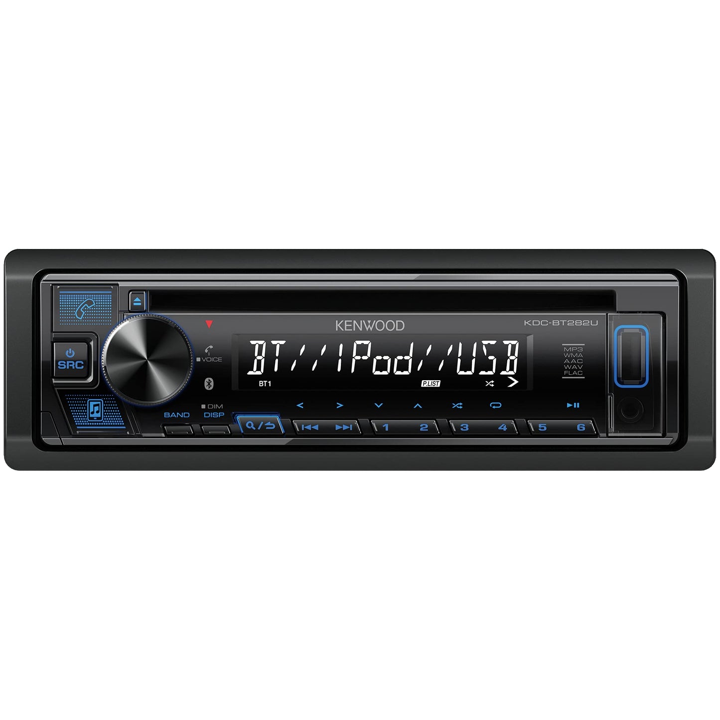 KENWOOD KDC-BT282U CD Car Stereo - AM FM, Bluetooth Audio, USB MP3, FLAC