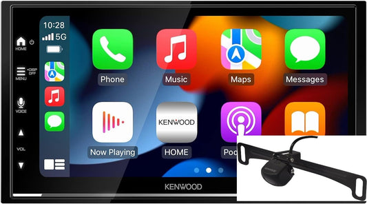 Kenwood DMX7709S 6.8" Touchscreen Car Stereo- Apple CarPlay, Android Auto + CMOS-230LP Backup Camera