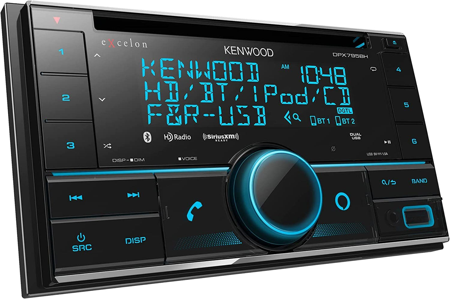 Kenwood DPX795BH AM FM HD CD Dual USB AUX Bluetooth Car Stereo + SXV300V1 SiriusXM Satellite Tuner