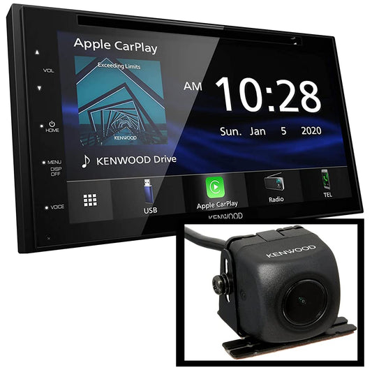 Kenwood DDX57S 6.8" DVD Car Stereo- Apple CarPlay, Android Auto + CMOS-130 Backup Camera