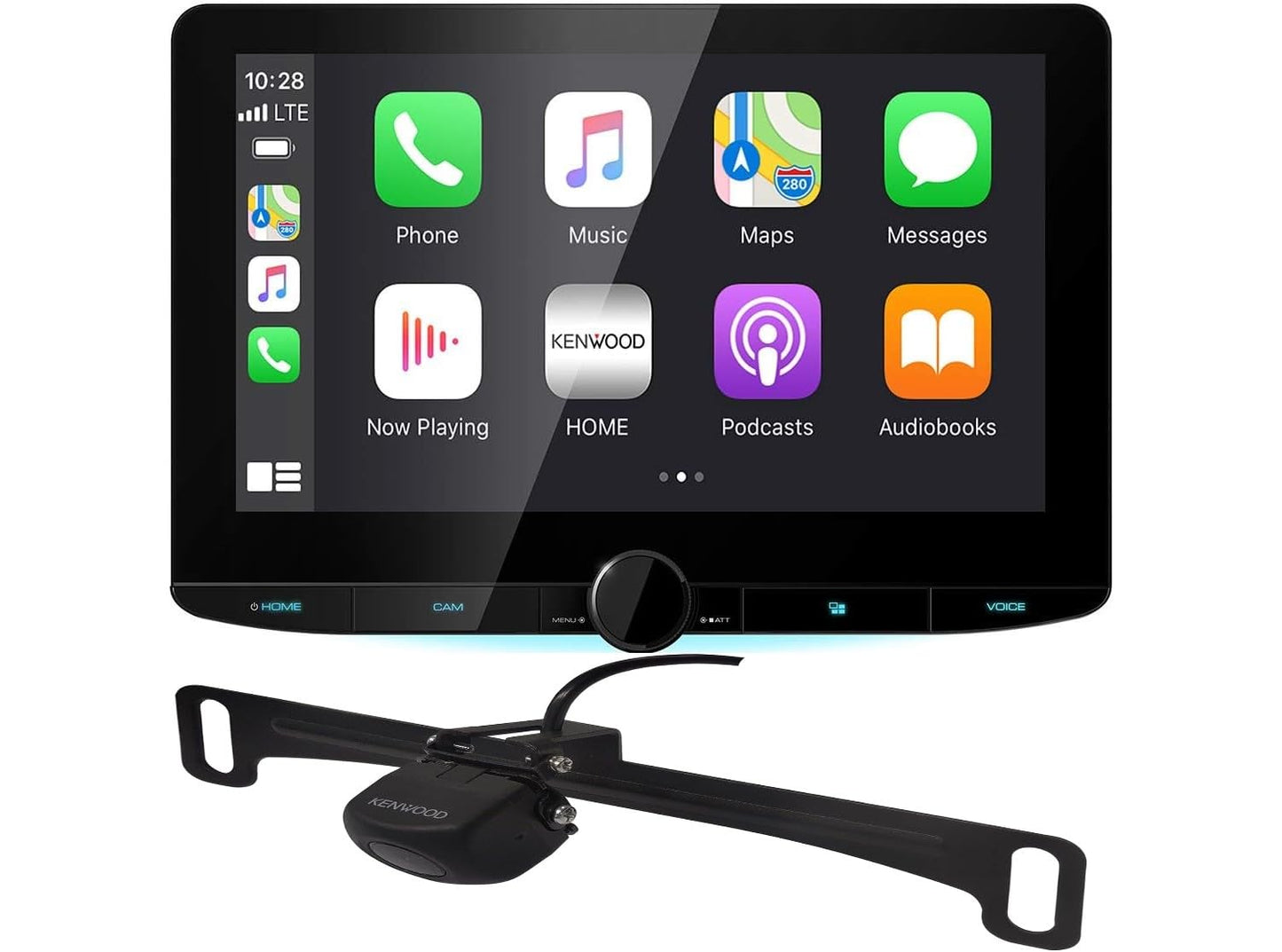 Kenwood DMX1037S 10.1" Touchscreen Car Stereo- Wireless Apple CarPlay, Android Auto + CMOS-230LP Backup Camera