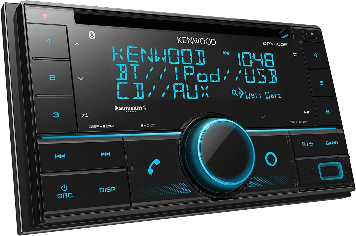 Kenwood DPX505BT AM FM USB CD Bluetooth Car Stereo + SXV300V1 SiriusXM Satellite Tuner