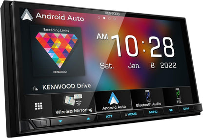 Kenwood eXcelon DMX9708S 6.95" AM FM HD Bluetooth Car Stereo Wireless CarPlay Android Auto + CMOS-230LP  Camera