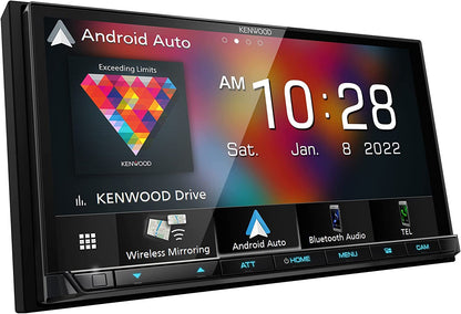 Kenwood eXcelon DMX9708S 6.95" AM FM HD Bluetooth CarPlay Stereo, + SiriusXM Satellite Tuner SXV300V1