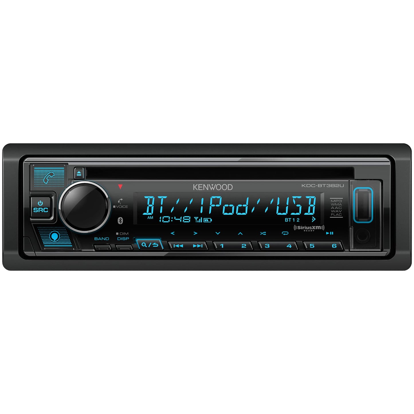 Kenwood KDC-BT382U AM FM CD USB AUX Bluetooth Car Stereo + Alexa Built-In
