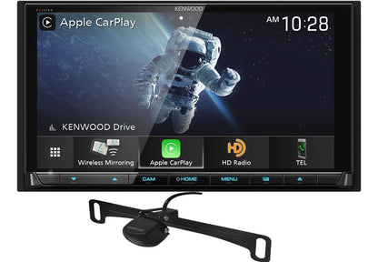 Kenwood eXcelon DDX9907XR 6.8" DVD Car Stereo- Wireless Apple CarPlay, Android Auto + CMOS-230LP Backup Camera