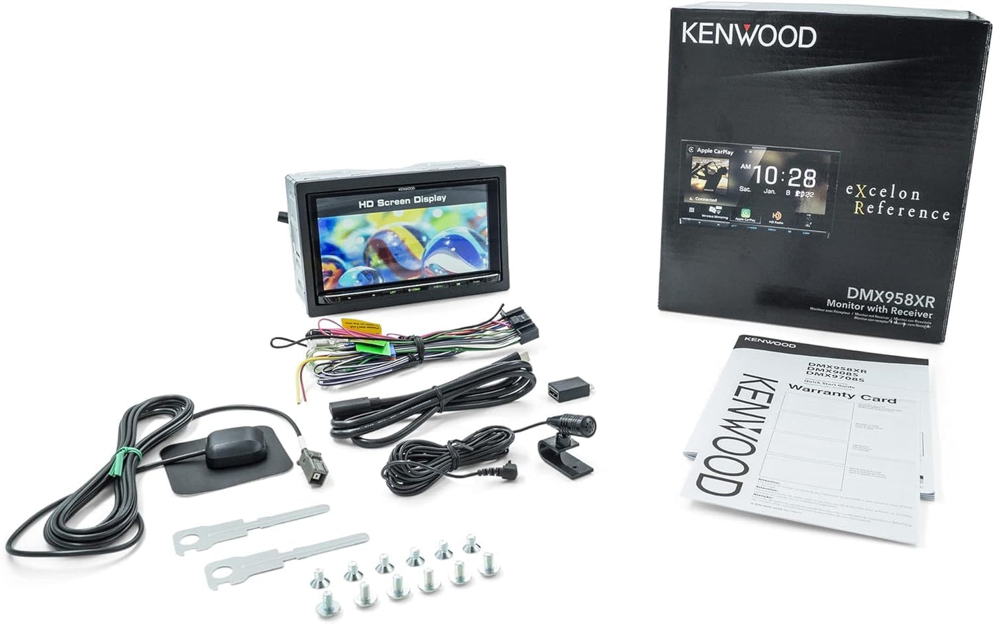 Kenwood DMX958XR 6.8" AM FM HD Wireless CarPlay, Android Auto + CMOS-230LP Backup Camera