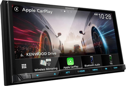 Kenwood eXcelon DMX9708S 6.95" AM FM HD Bluetooth Car Stereo Wireless CarPlay Android Auto + CMOS-230LP  Camera