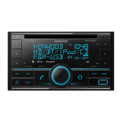 Kenwood eXcelon DPX795BH AM FM HD CD Dual USB AUX Bluetooth Car Stereo + Alexa Built-In