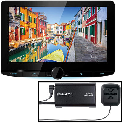 Kenwood eXcelon DNR1007XR 10.1" Wireless Apple CarPlay Android Auto Car Stereo + SXV300V1 SiriusXM Satellite Tuner