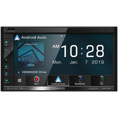 Kenwood DNR476S AM FM Bluetooth GPS Garmin Navigation Apple CarPlay Android Auto Car Stereo