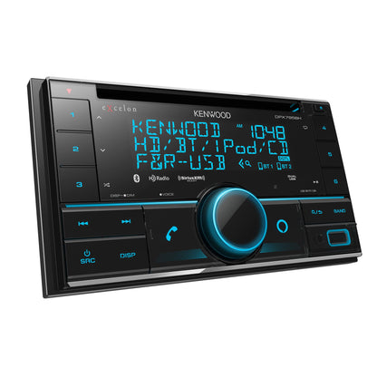 Kenwood eXcelon DPX795BH AM FM HD CD Dual USB AUX Bluetooth Car Stereo + Alexa Built-In