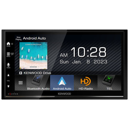 Kenwood eXcelon DMX809S 6.75″ Digital Multimedia Receiver with Wireless CarPlay, Android Auto, HD Radio & 4V Preouts
