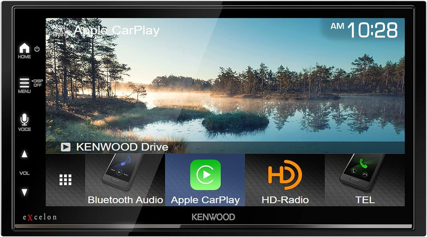 Kenwood DMX709S 6.95" Touchscreen Car Stereo- Apple CarPlay, Android Auto + CMOS-230LP Backup Camera