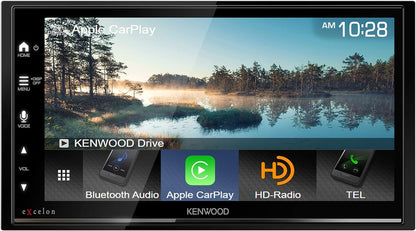 Kenwood eXcelon DMX709S 6.95" Touchscreen Car Stereo – Apple CarPlay, Android Auto + CMOS-230LP Backup Camera