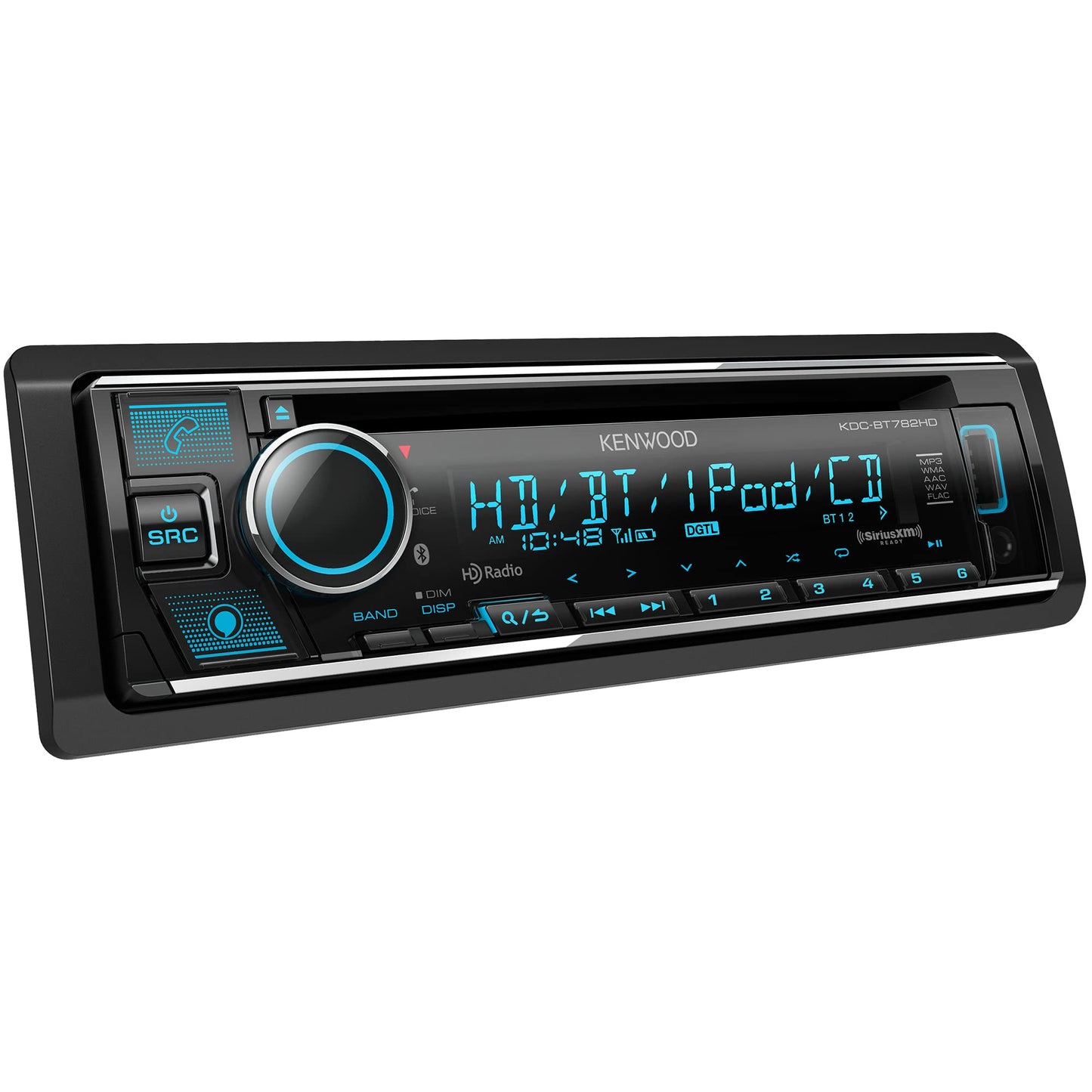Kenwood KDC-BT782HD AM FM HD CD USB Bluetooth Car Stereo + Alexa Built-In