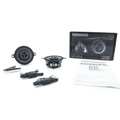 Kenwood eXcelon Excelon KFC-X3C 3.5-Inch Mid Range Car Speaker Silk Balanced Dome Tweeter