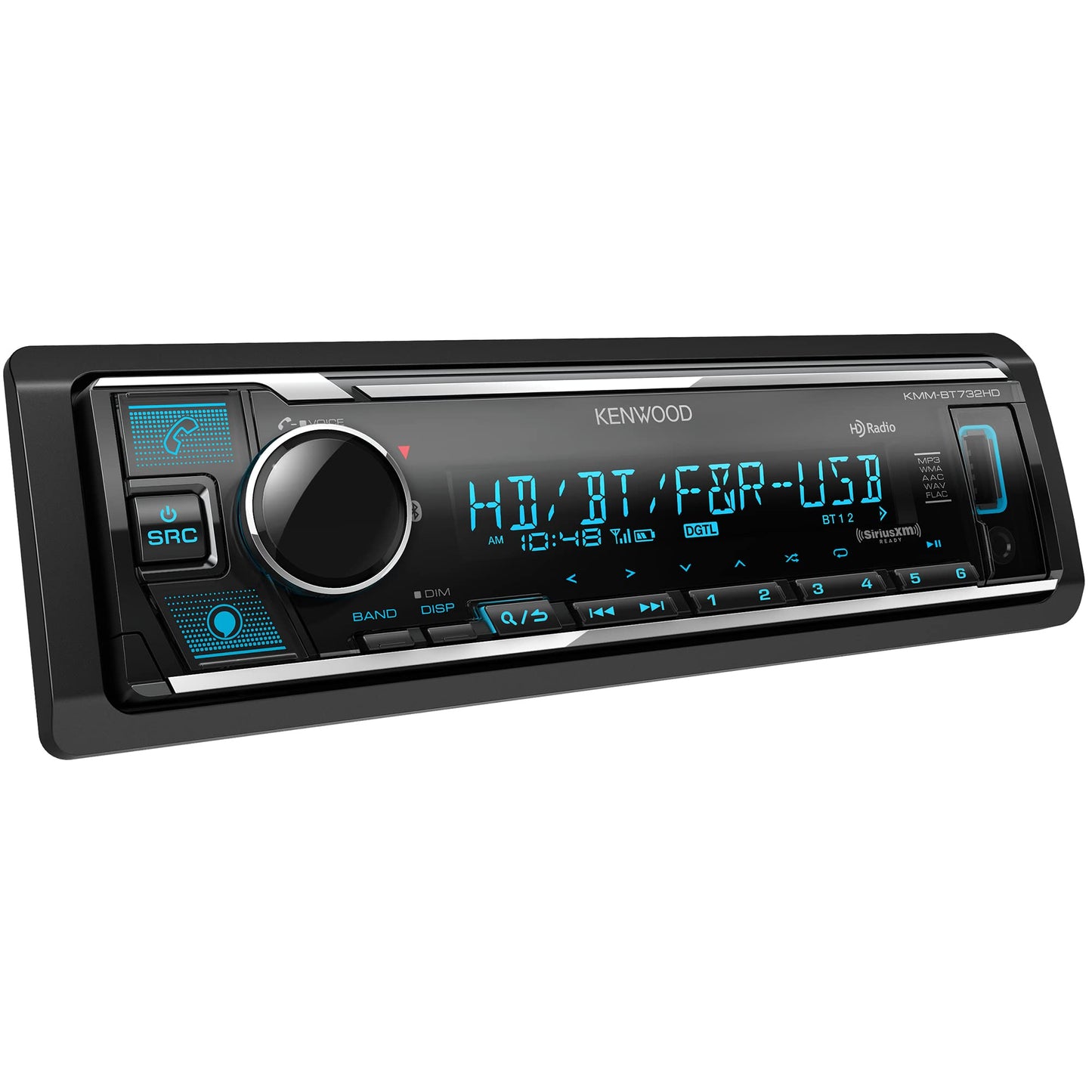 Kenwood KMM-BT732HD AM FM HD Bluetooth Car Stereo Supports Amazon Alexa
