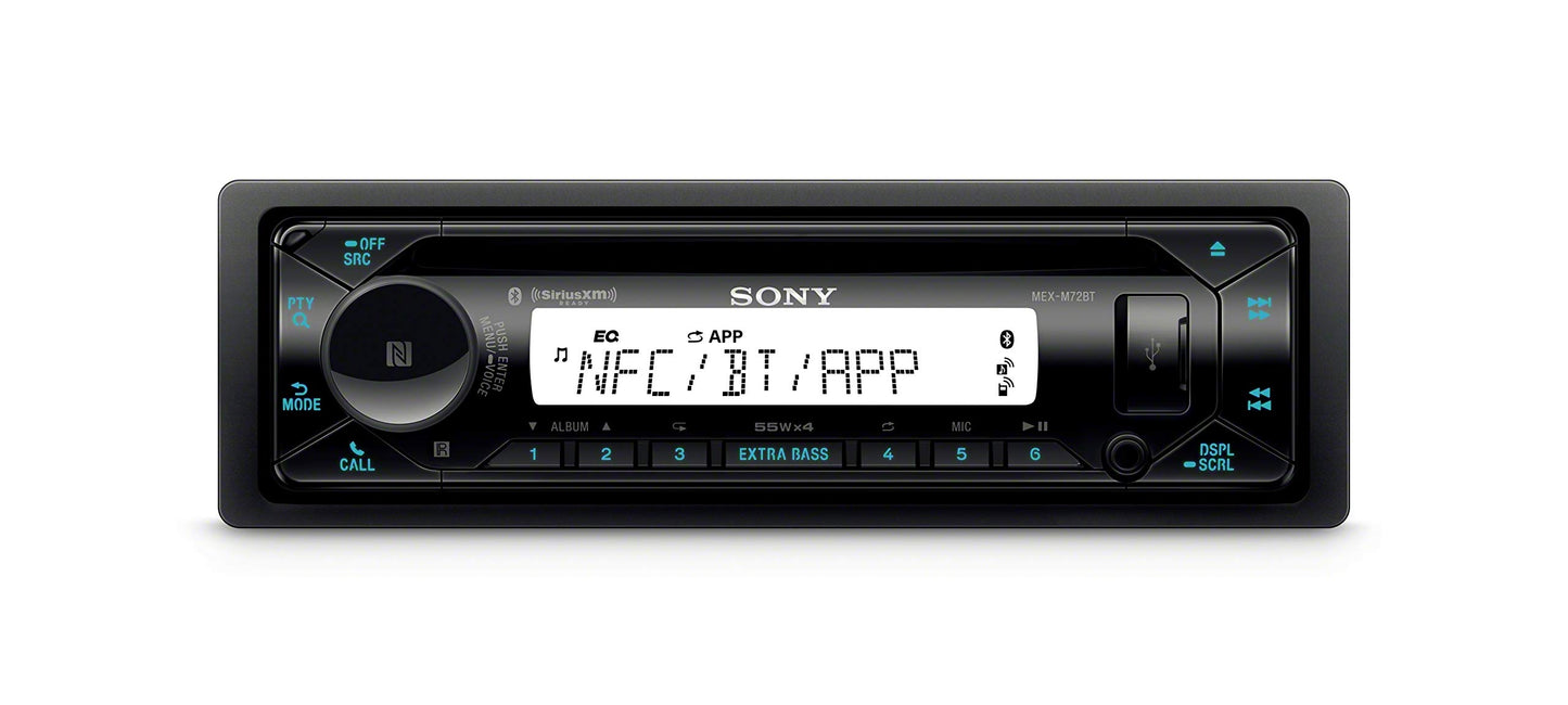 Sony MEX-M72BT Marine CD Receiver with Bluetooth and SiriusXM Ready