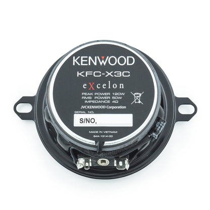 Kenwood eXcelon Excelon KFC-X3C 3.5-Inch Mid Range Car Speaker Silk Balanced Dome Tweeter