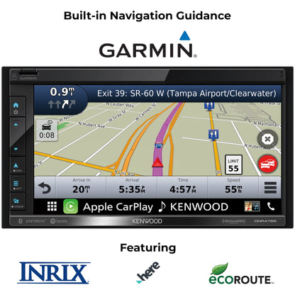 Kenwood DNR476S AM FM Bluetooth GPS Garmin Navigation Apple CarPlay Android Auto Car Stereo