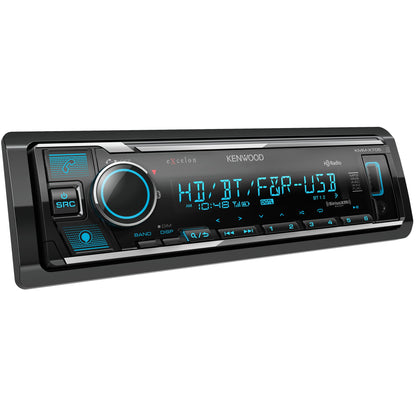 Kenwood eXcelon KMM-X705 AM FM HD Bluetooth Digital Car Stereo - Single DIN