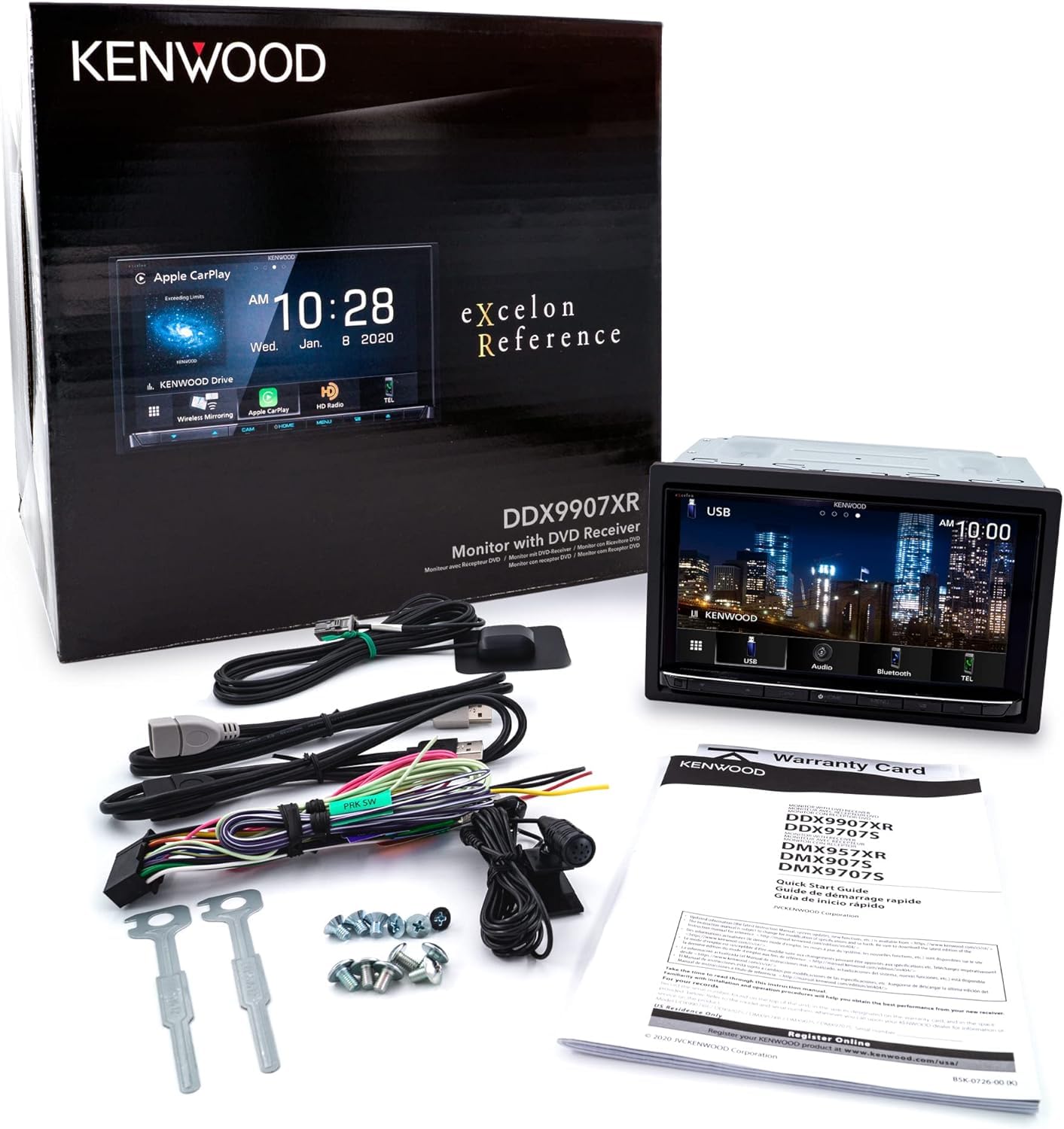 Kenwood DDX9907XR 6.8" DVD Car Stereo- Wireless Apple CarPlay, Android Auto + CMOS-230LP Backup Camera