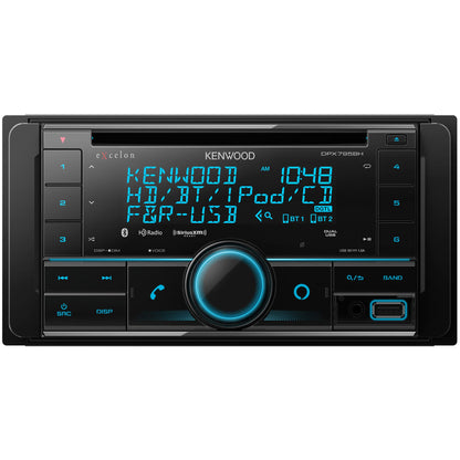 Kenwood eXcelon DPX795BH AM FM HD CD Dual USB AUX Bluetooth Car Stereo + Alexa Built-In