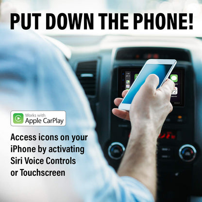 BOSS Audio BE62CP 6.2" AM FM USB Bluetooth Apple CarPlay Car Stereo Made for iPhone