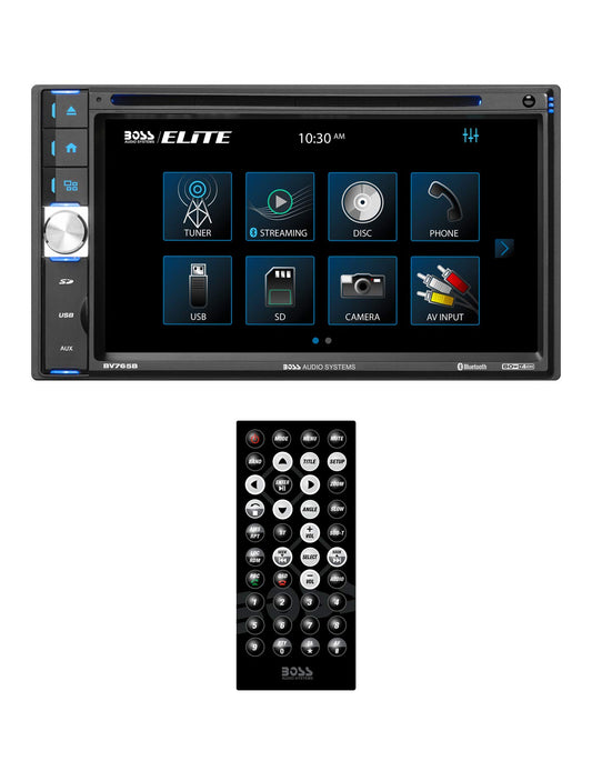 BOSS Audio BV765B 6.5" AM FM Bluetooth USB DVD AUX Car Stereo, Screen Mirroring 80Wx4