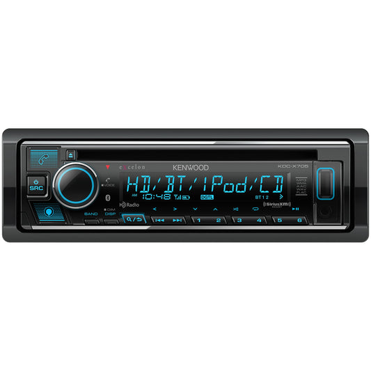 Kenwood KDC-X705 AM FM HD CD Bluetooth Car Stereo + Alexa Built-In