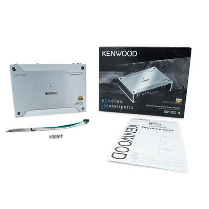 Kenwood XM302-4 Compact 4-Channel Car Amplifier – 300W RMS Total