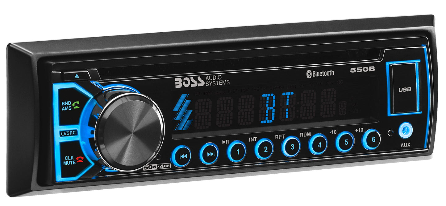 BOSS Audio 550B AM FM CD USB Bluetooth AUX SDIN Car Stereo